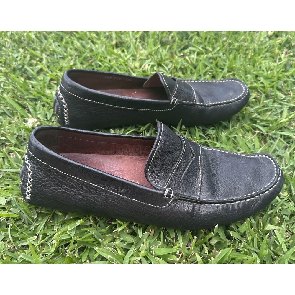 Donald J Pliner Mens Slip On Dress Casual Driving Penny Loafers Black Size 8.5 M